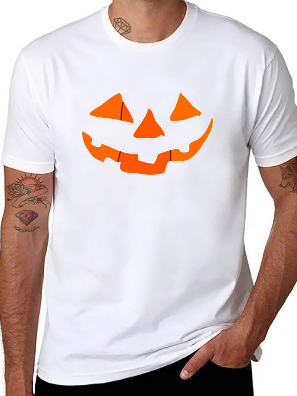 Halloween Jack-O-Lantern Graphic Tee - Black