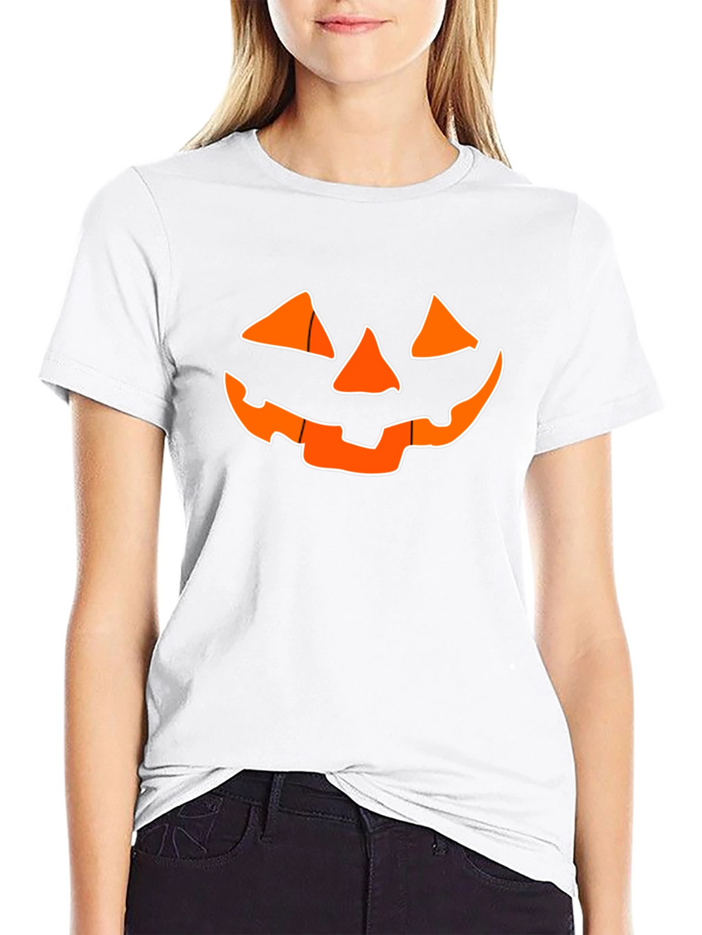 Halloween Jack-O-Lantern Graphic Tee - Black