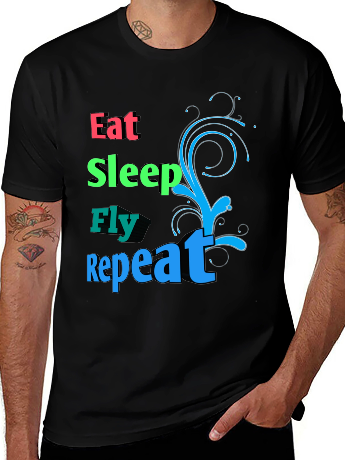 Eat Sleep Fly Repeat T-Shirt