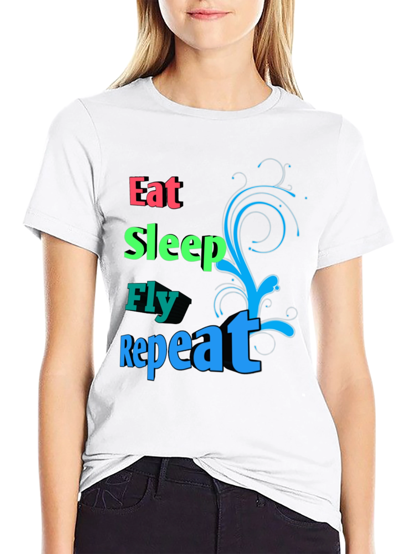 Eat Sleep Fly Repeat T-Shirt