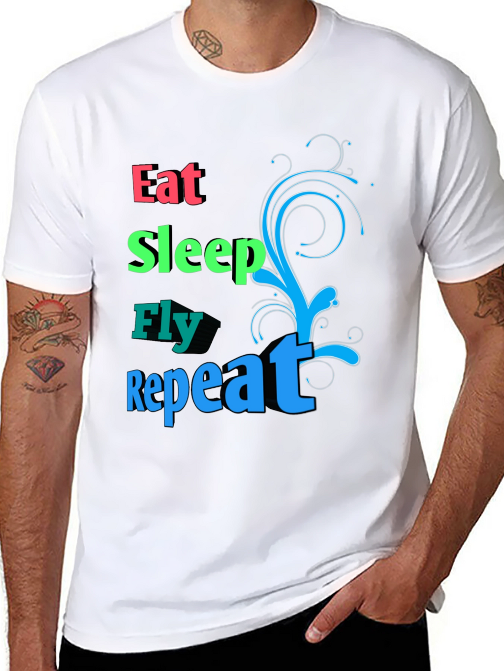 Eat Sleep Fly Repeat T-Shirt