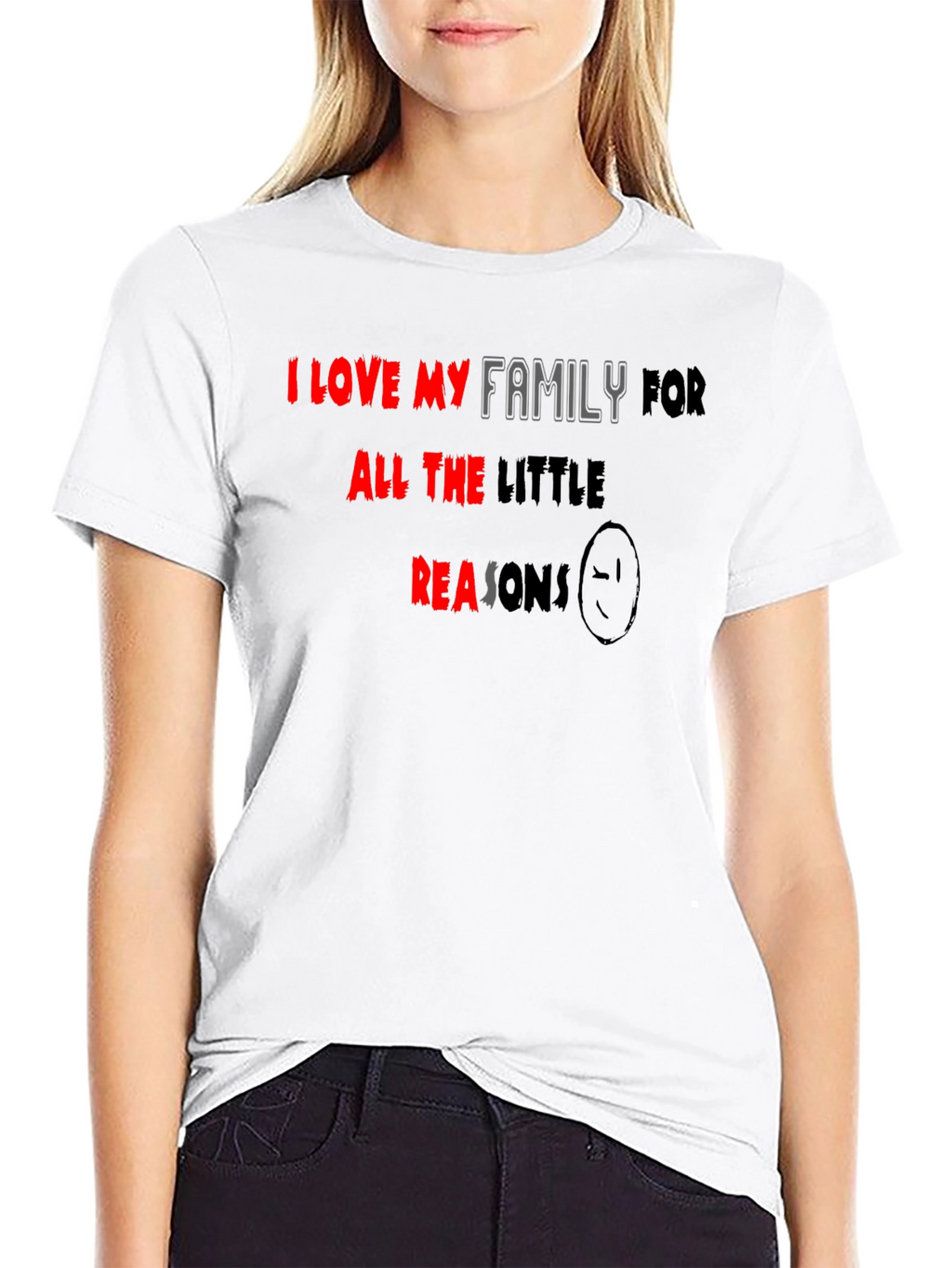 I Love My Family Black T-Shirt