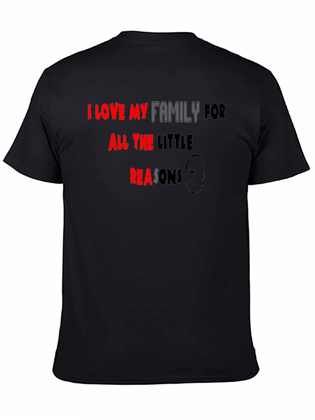 I Love My Family Black T-Shirt