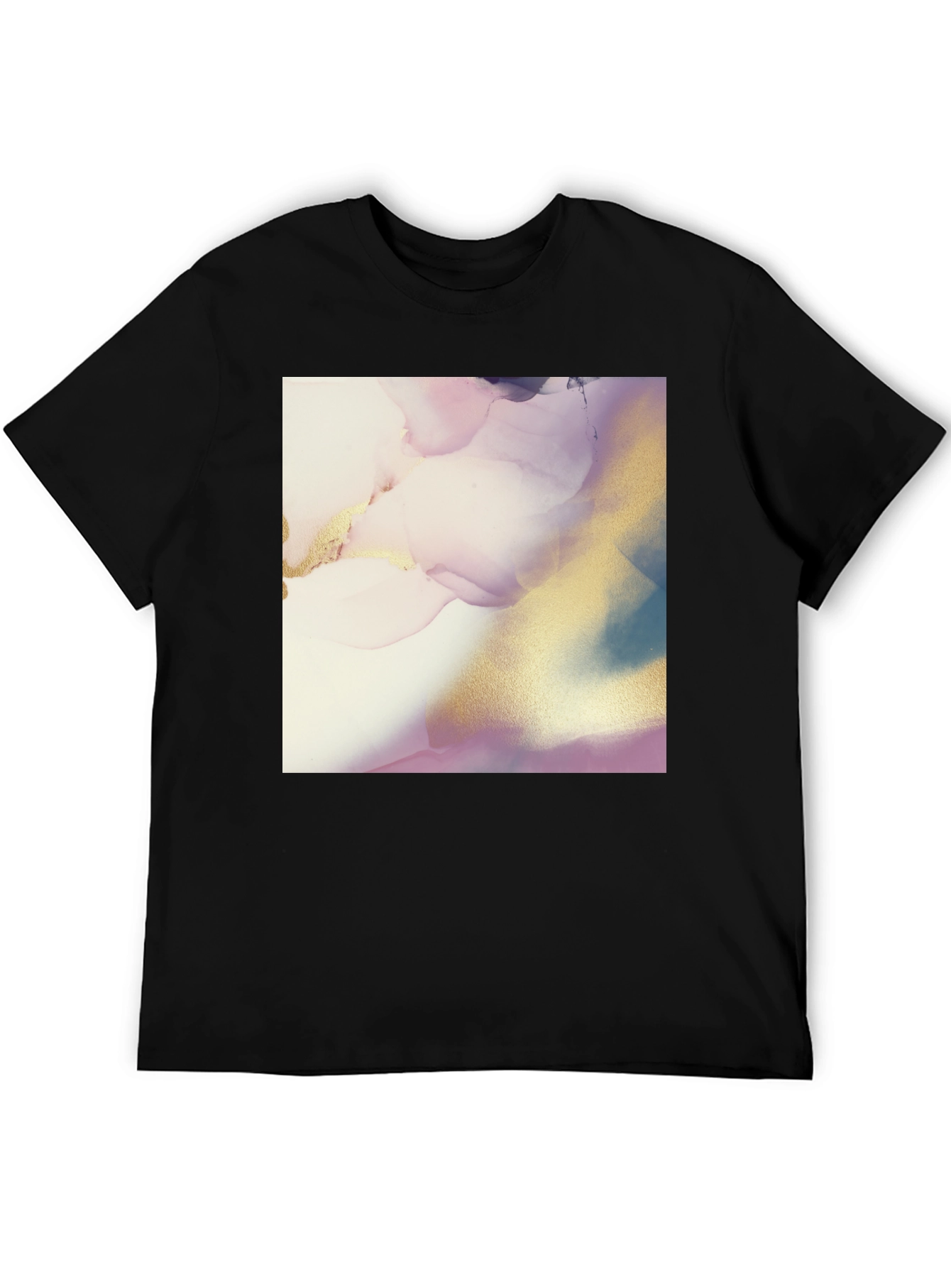 Abstract Art Print Black T-Shirt for Men