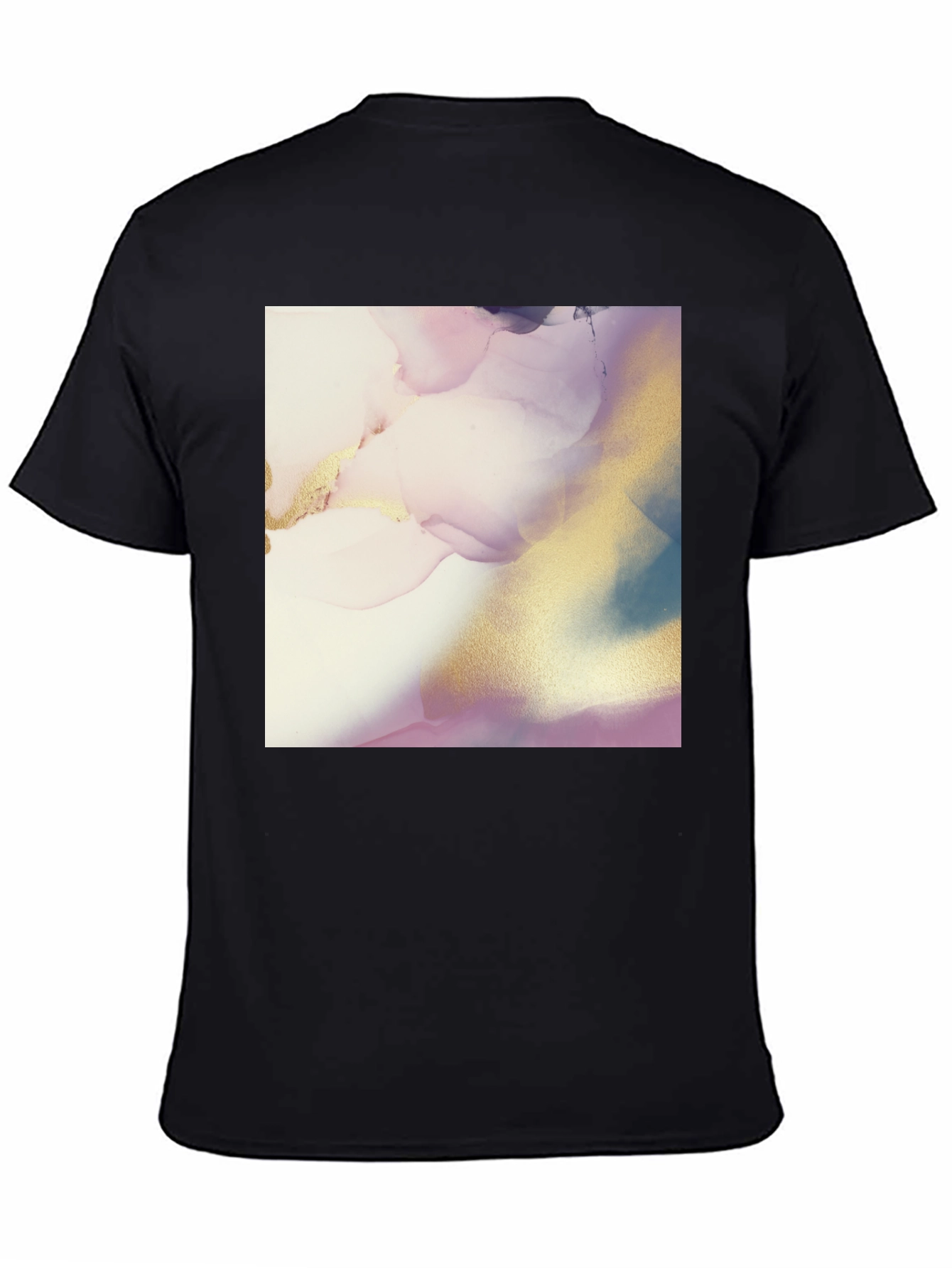 Abstract Art Print Black T-Shirt for Men