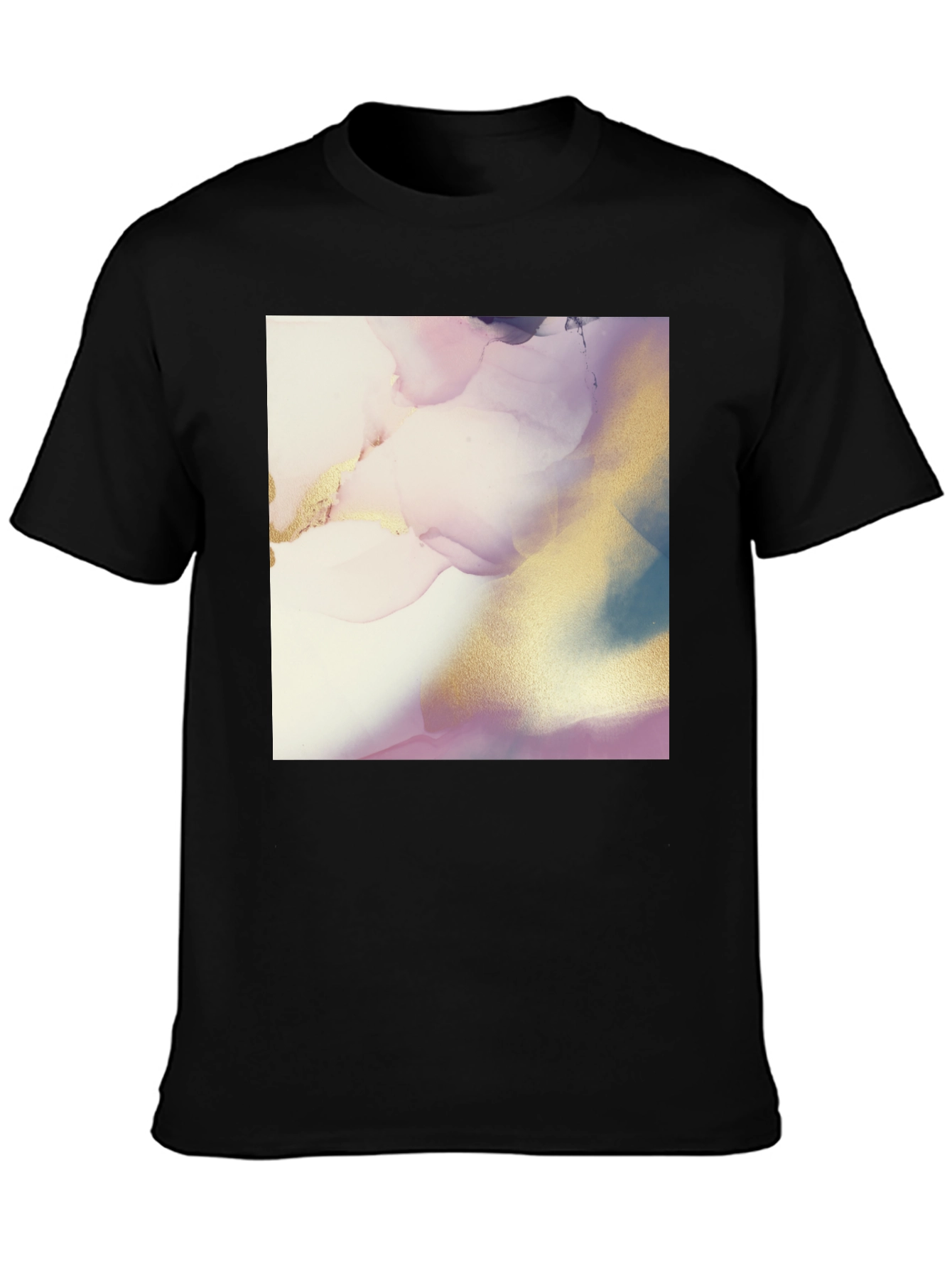 Abstract Art Print Black T-Shirt for Men