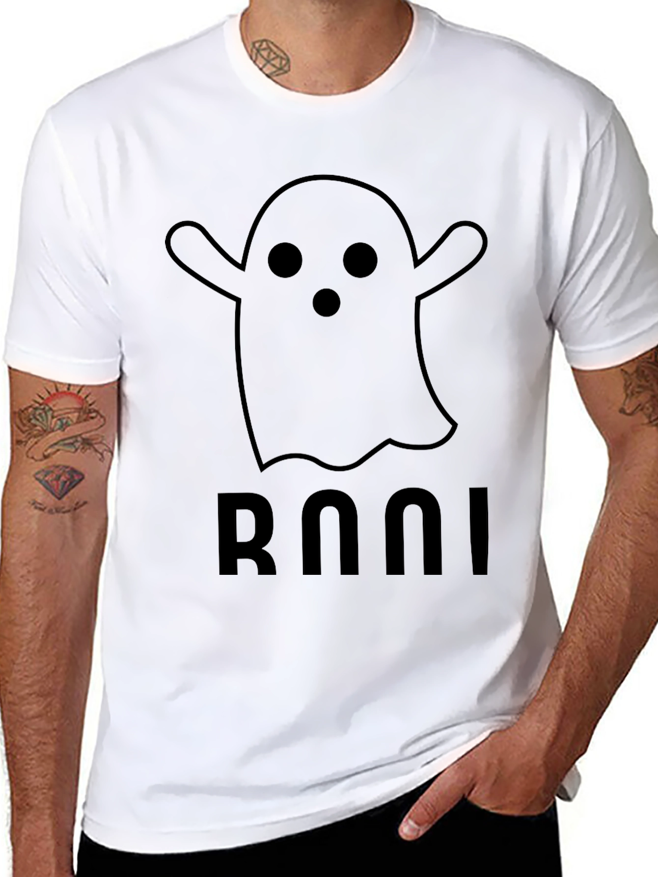 Boo! Ghost Graphic Tee - Spooky Season Shirt