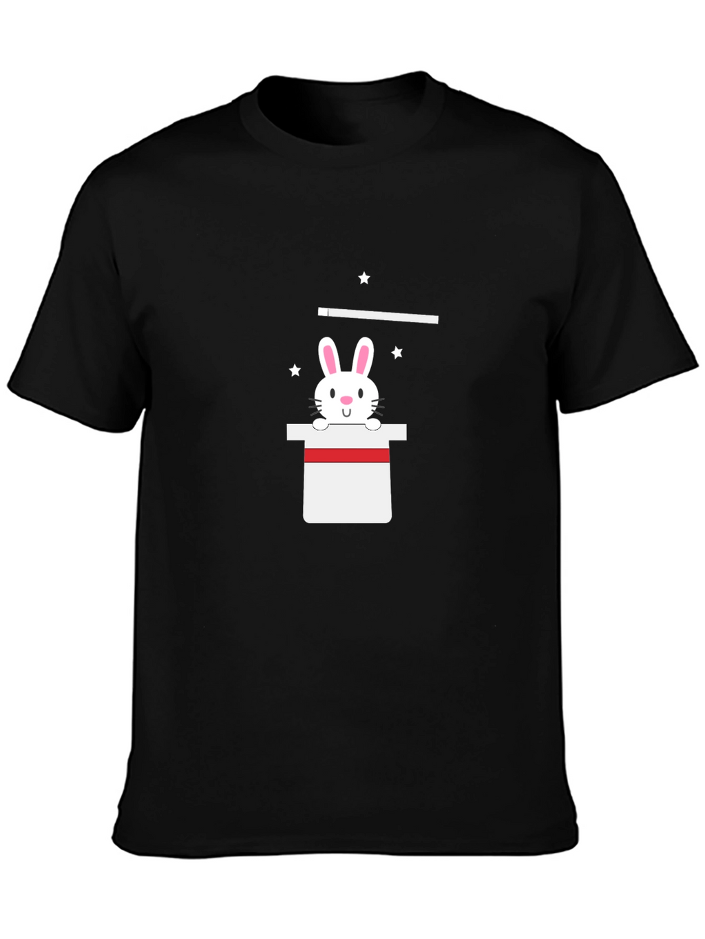 Magical Bunny Tee - Black Cotton Blend