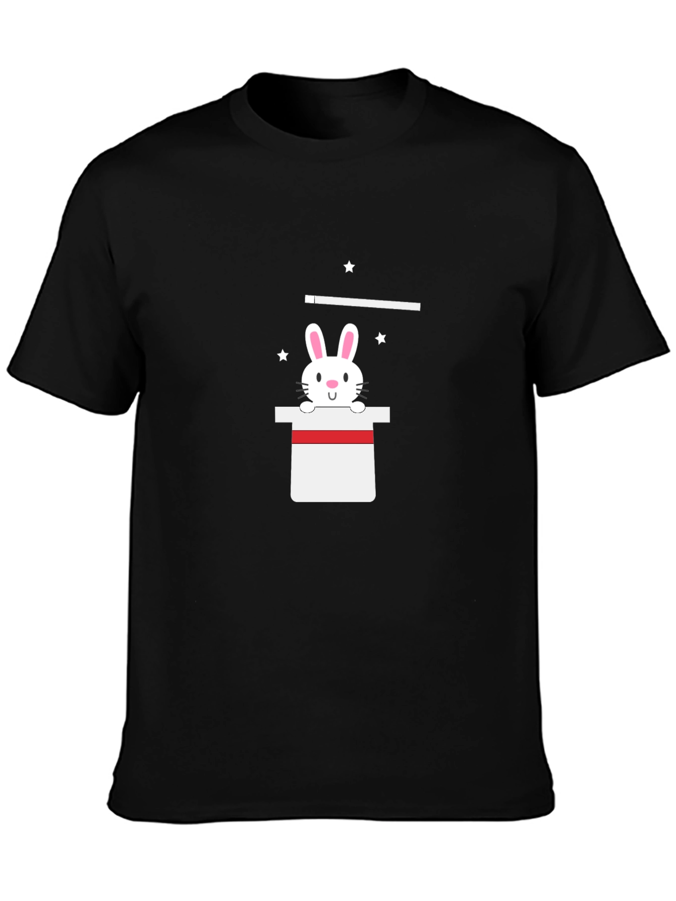 Magical Bunny Tee - Black Cotton Blend