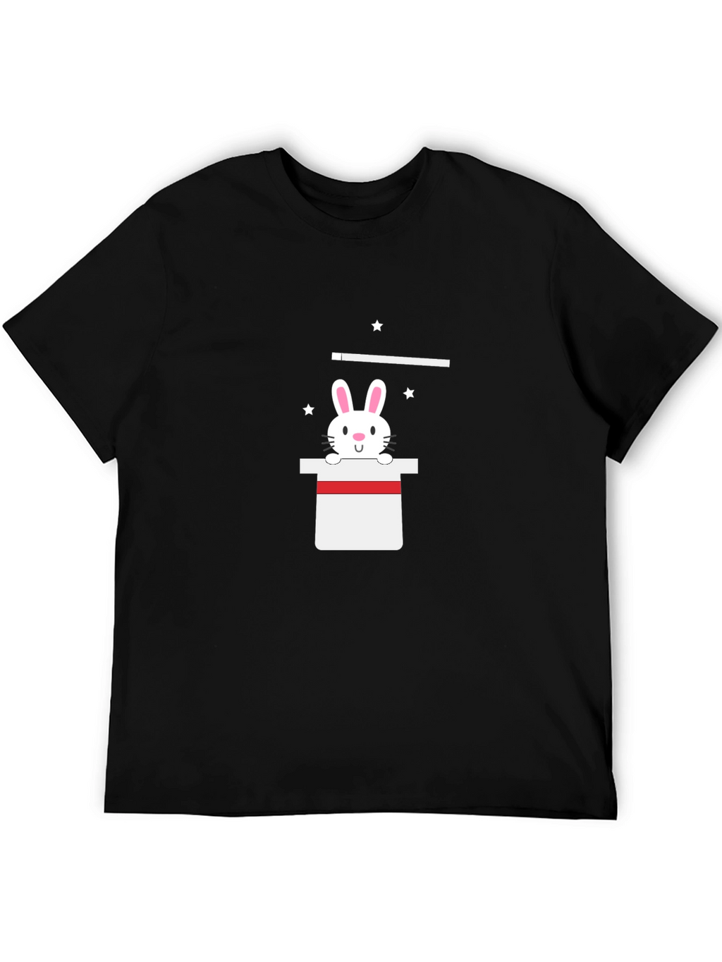 Magical Bunny Tee - Black Cotton Blend