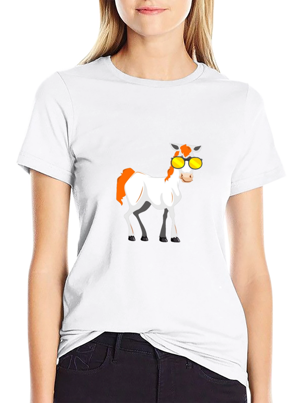 Cool Cartoon Horse Graphic Tee