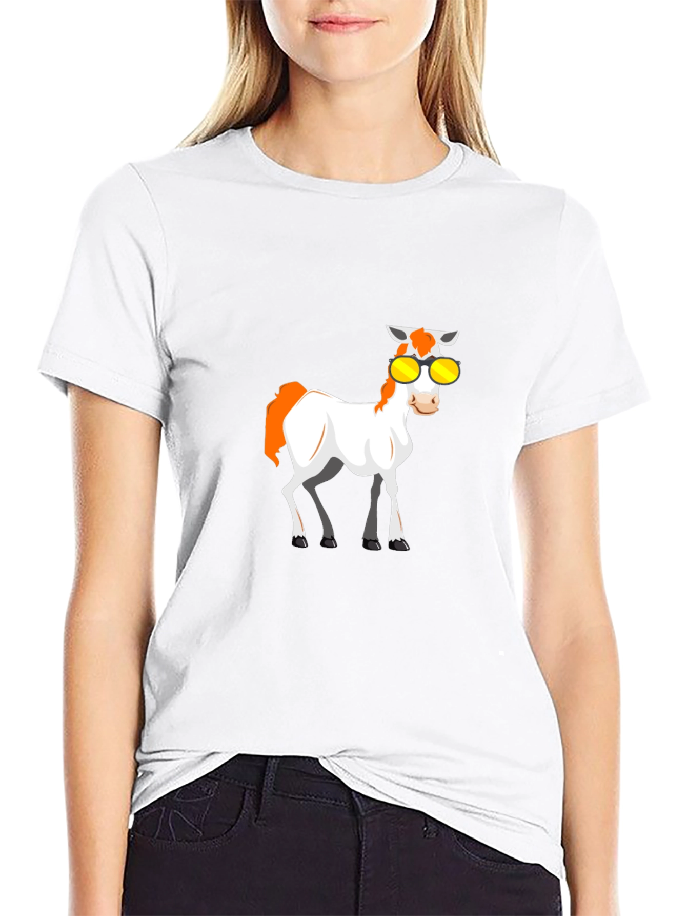 Cool Cartoon Horse Graphic Tee