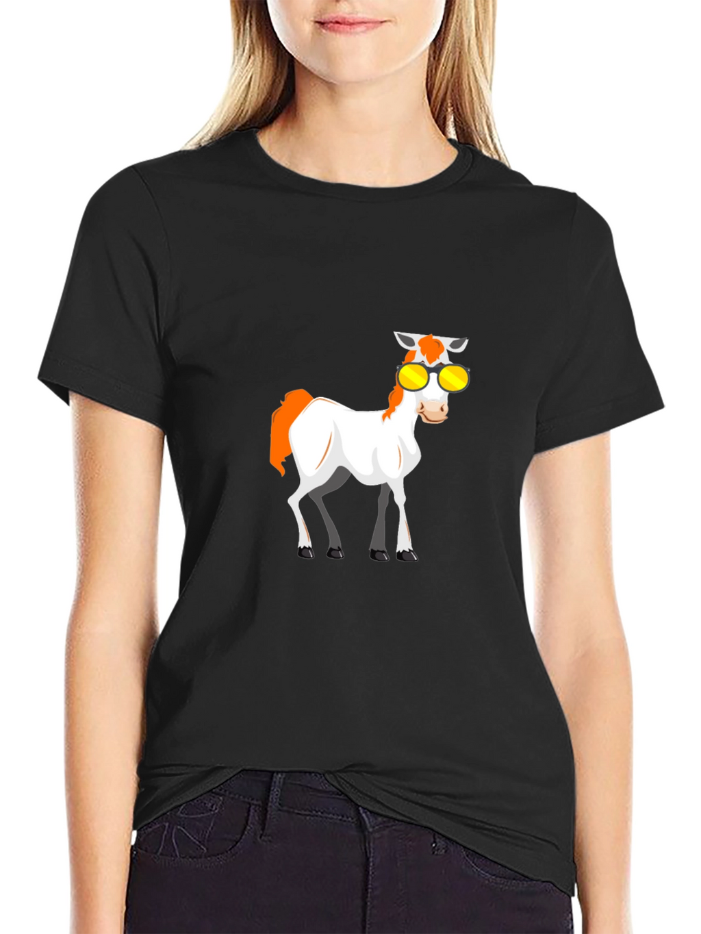 Cool Cartoon Horse Graphic Tee