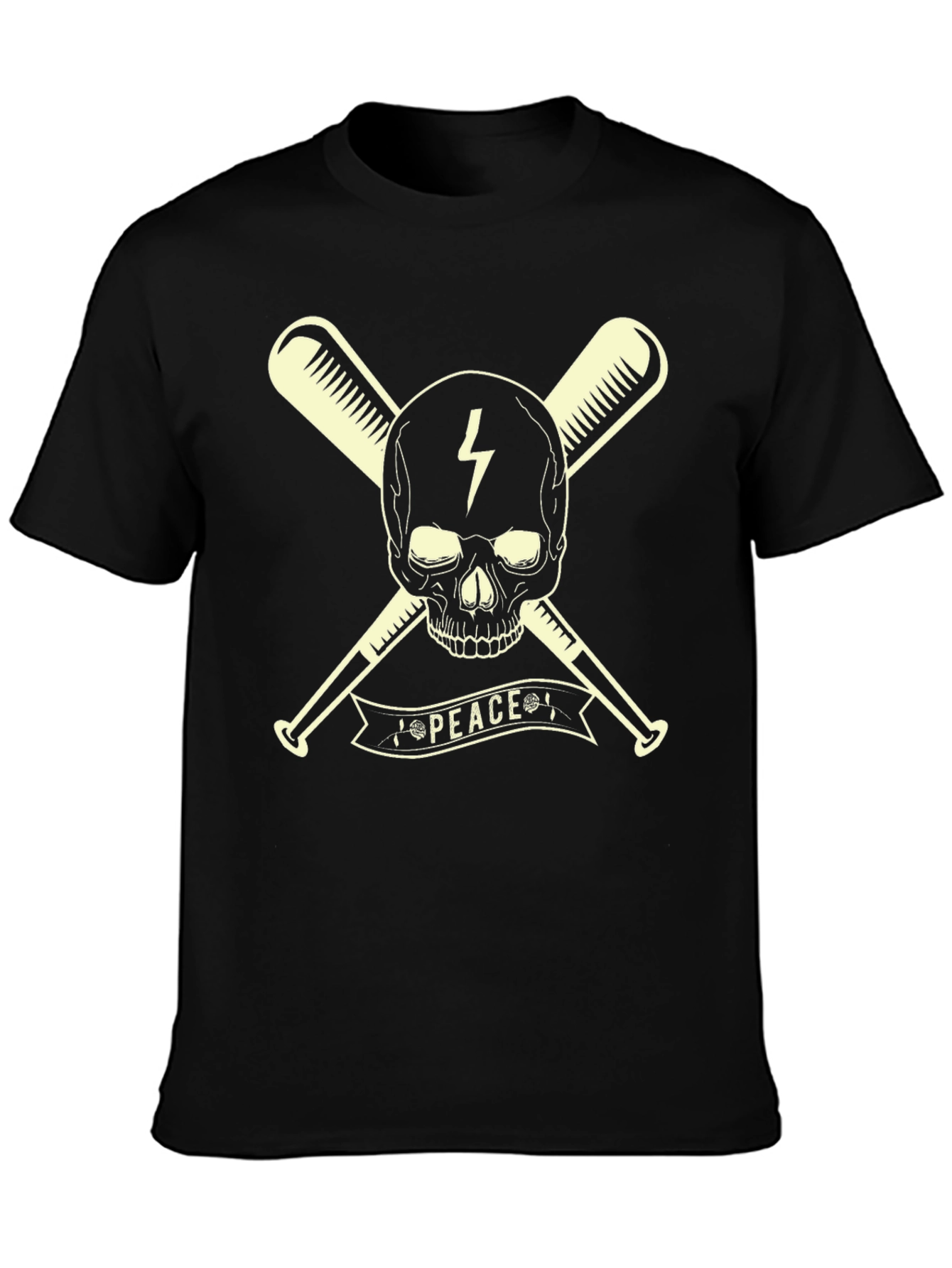 Skull & Bats Peace Graphic T-Shirt