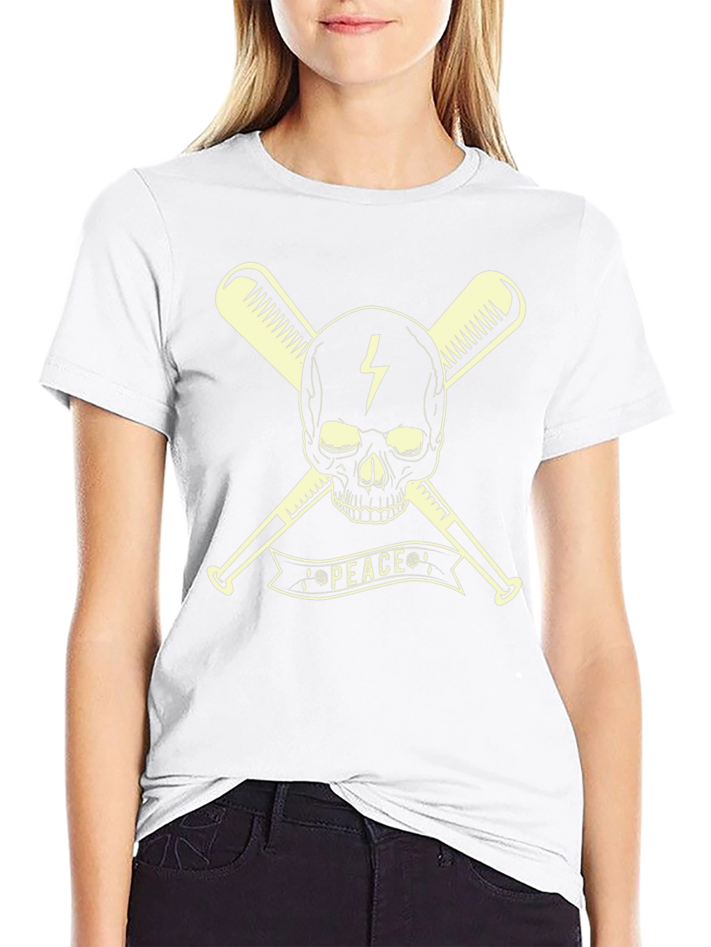Skull & Bats Peace Graphic T-Shirt