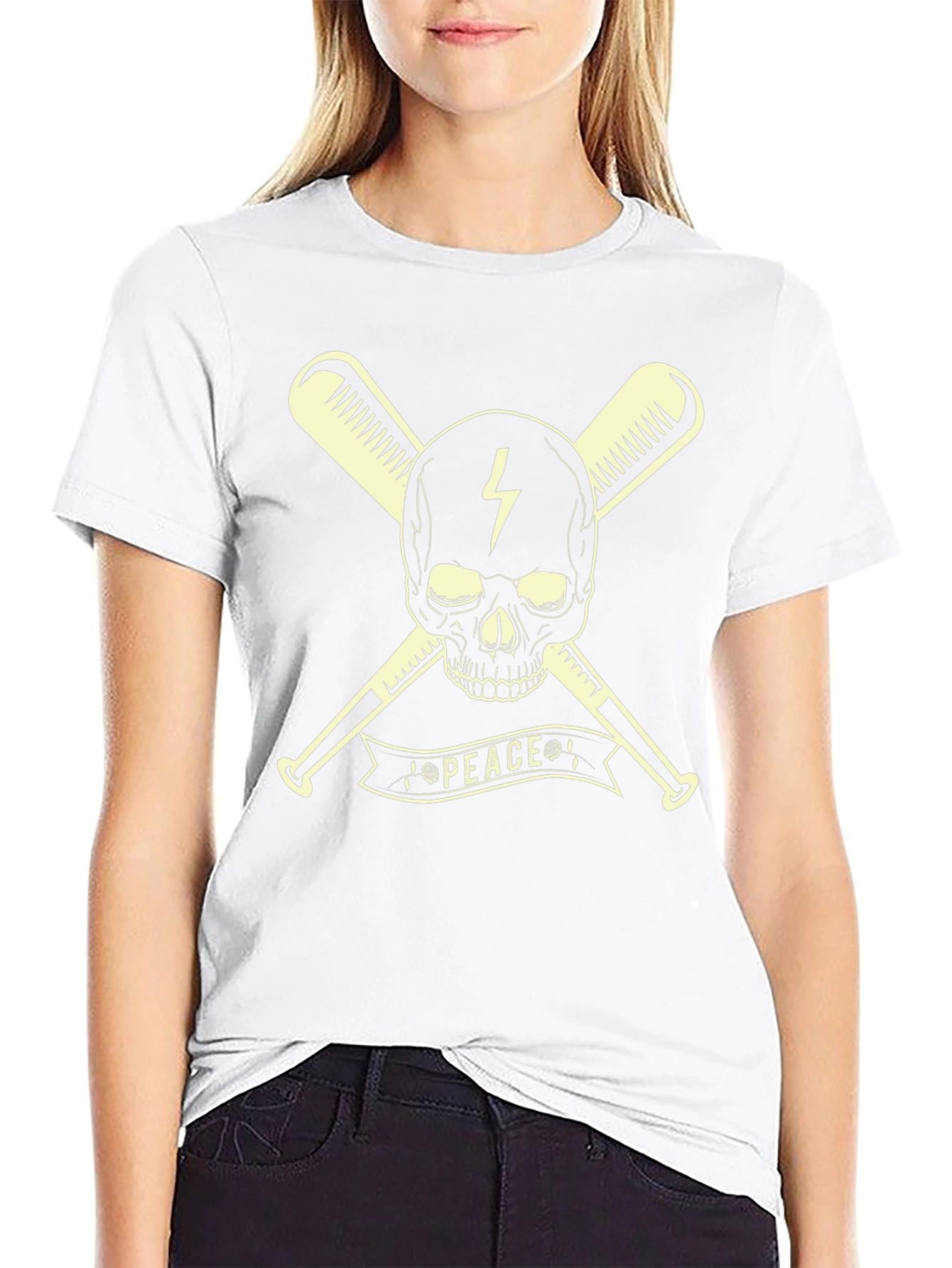 Skull & Bats Peace Graphic T-Shirt