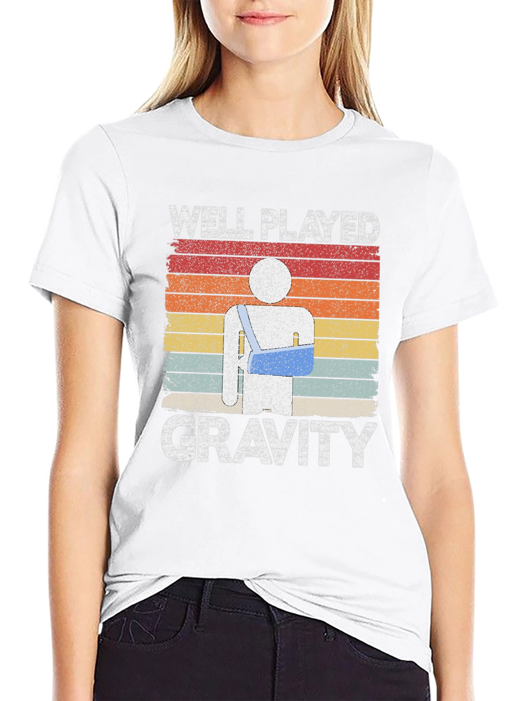 Well Played Gravity T-Shirt - Broken Arm Humor