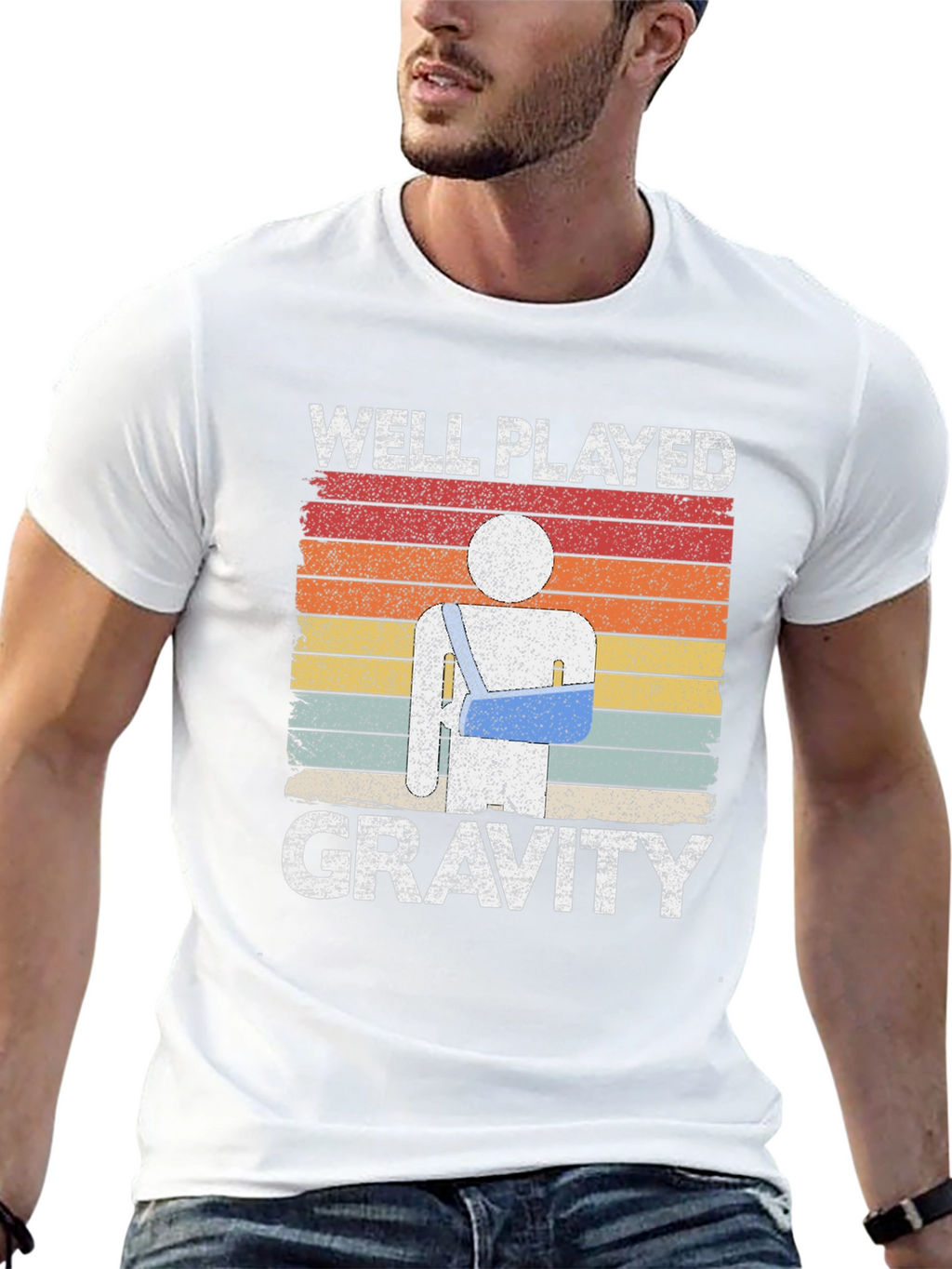 Well Played Gravity T-Shirt - Broken Arm Humor