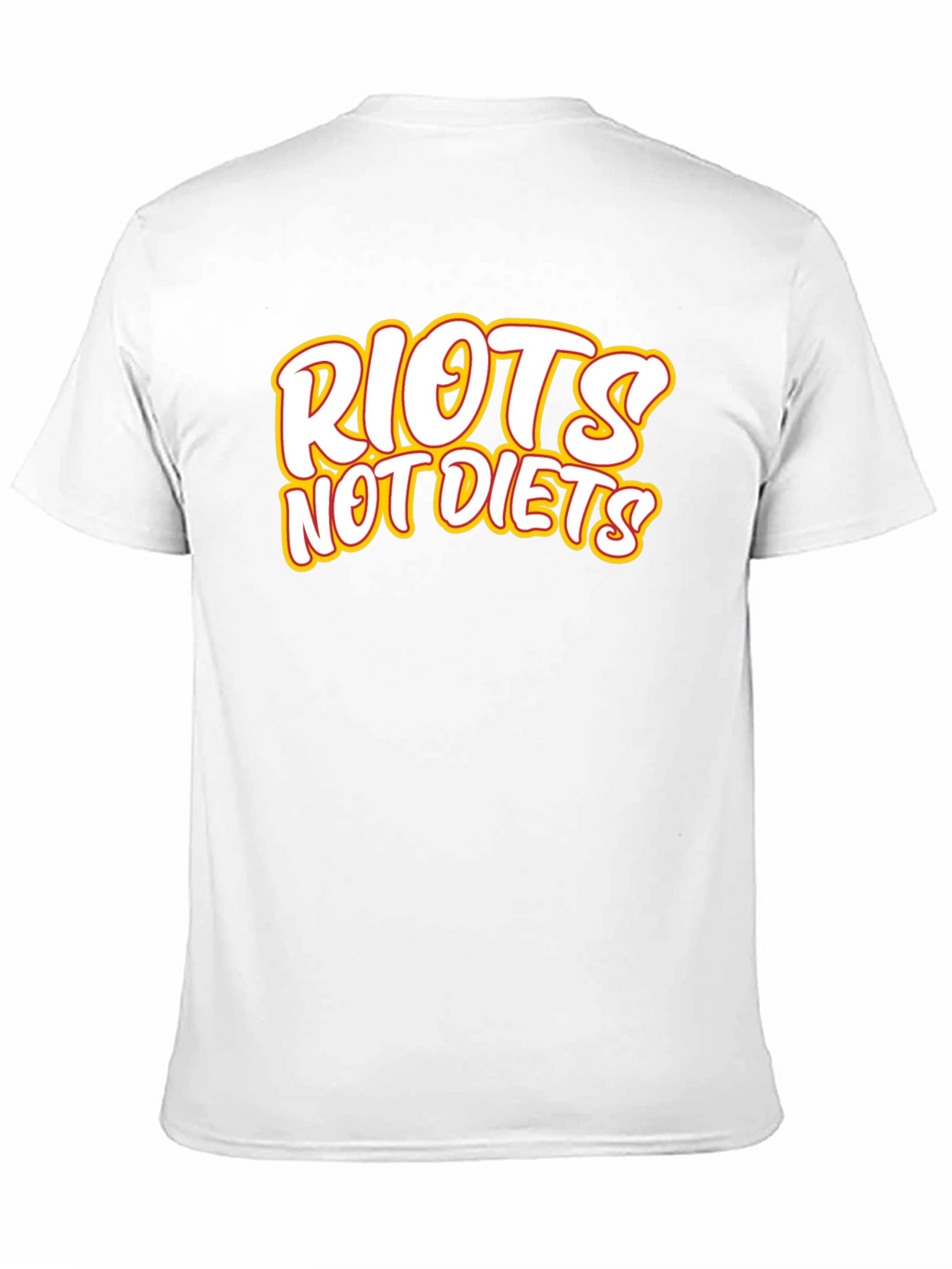 Riots Not Diets Black Graphic Tee - Slogan T-Shirt