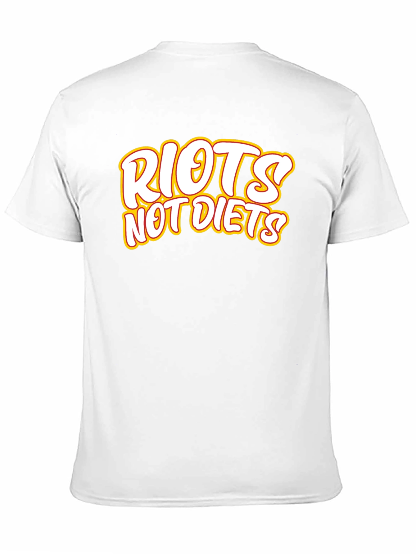 Riots Not Diets Black Graphic Tee - Slogan T-Shirt