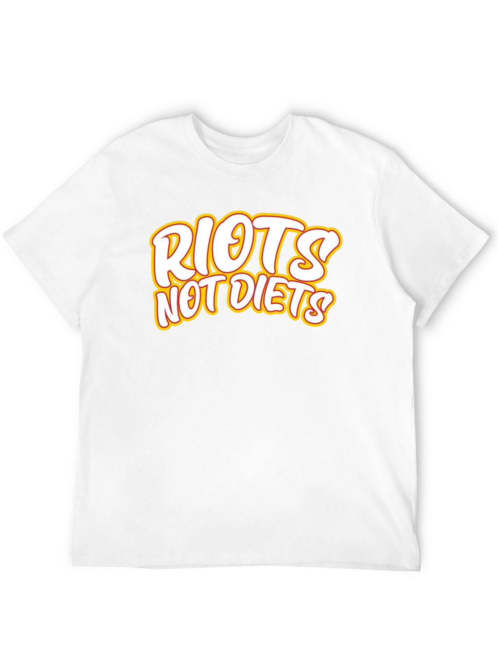 Riots Not Diets Black Graphic Tee - Slogan T-Shirt