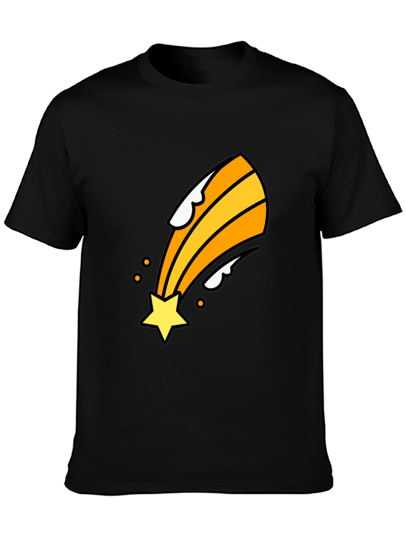 Shooting Star Graphic Tee - Black