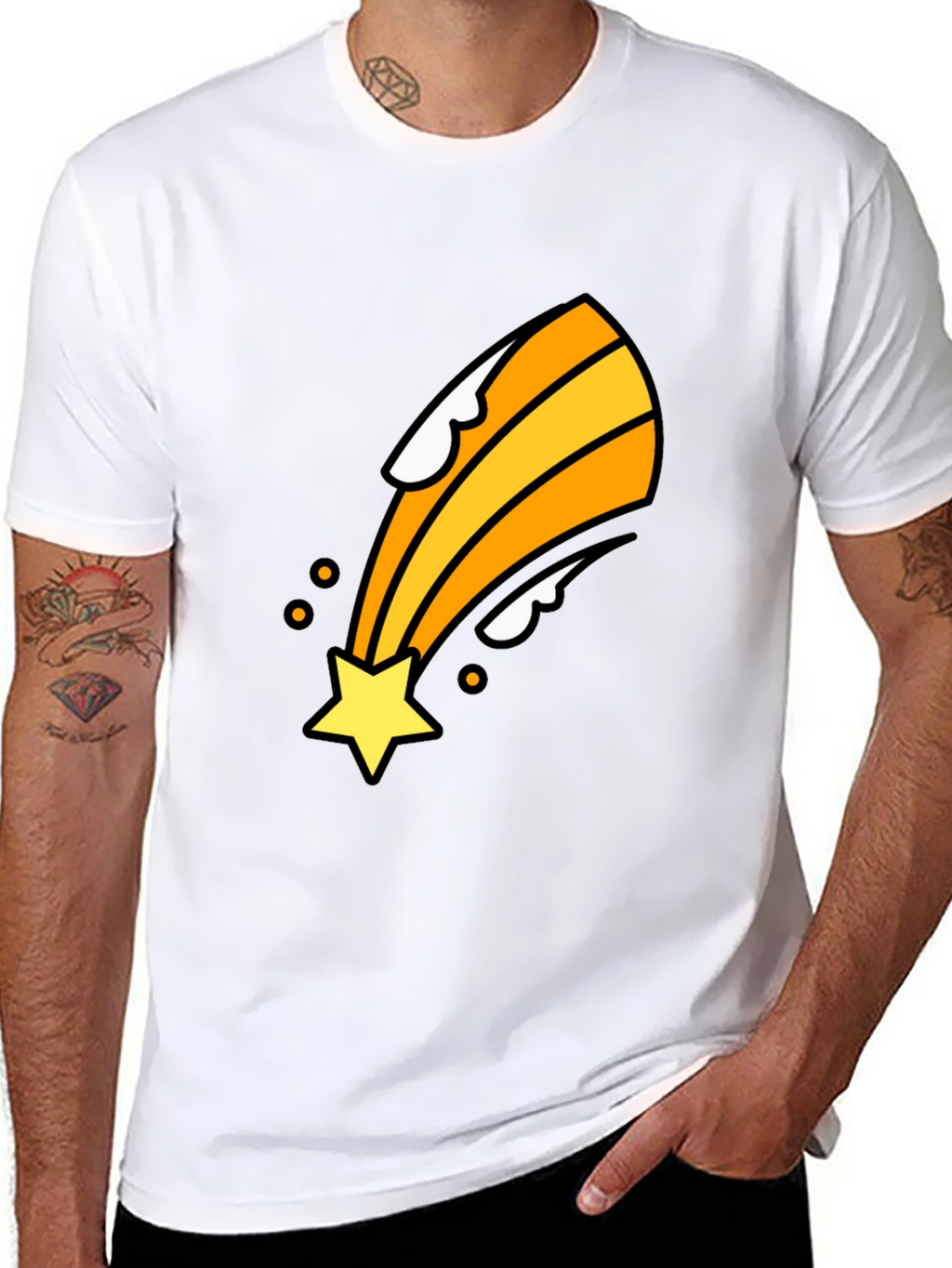 Shooting Star Graphic Tee - Black