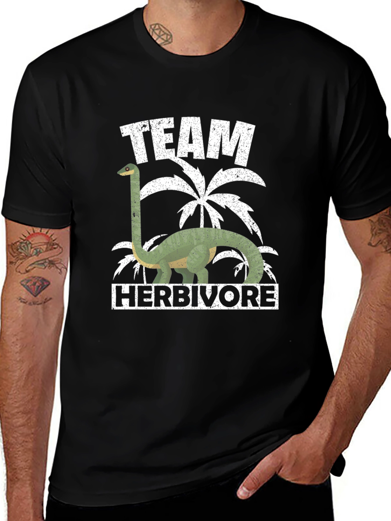 Team Herbivore Dinosaur Graphic T-Shirt