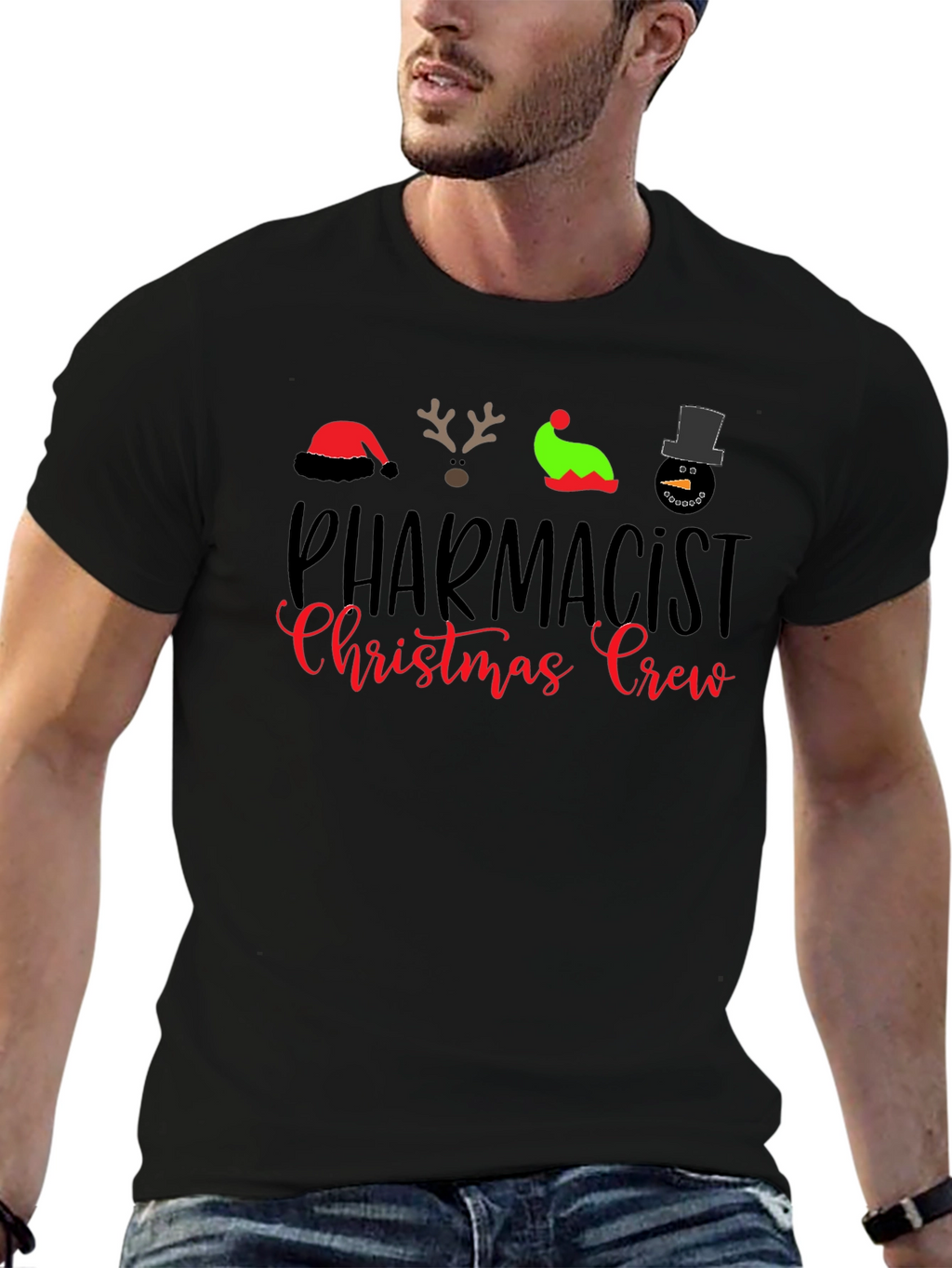 Pharmacist Christmas Crew Holiday T-Shirt