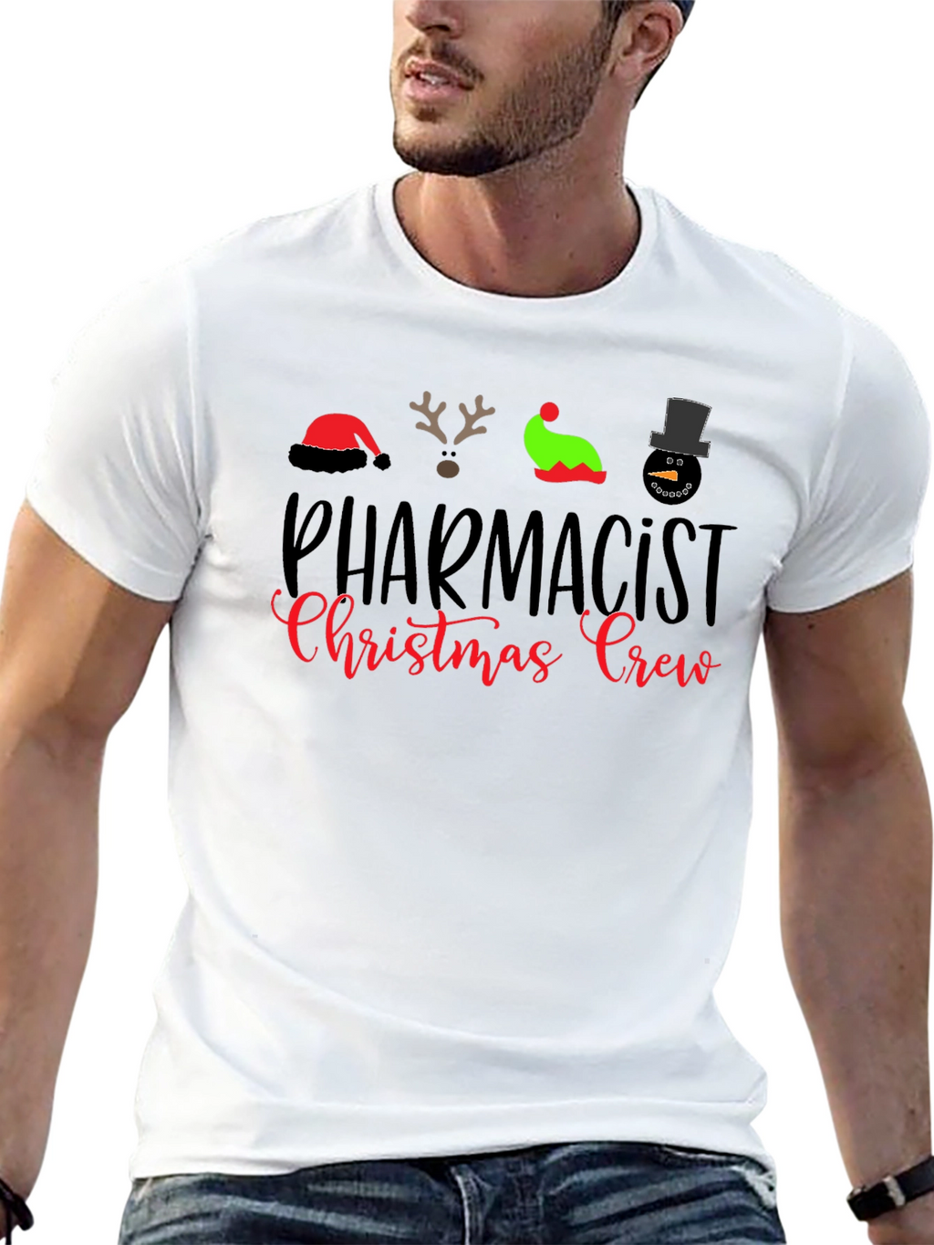 Pharmacist Christmas Crew Holiday T-Shirt