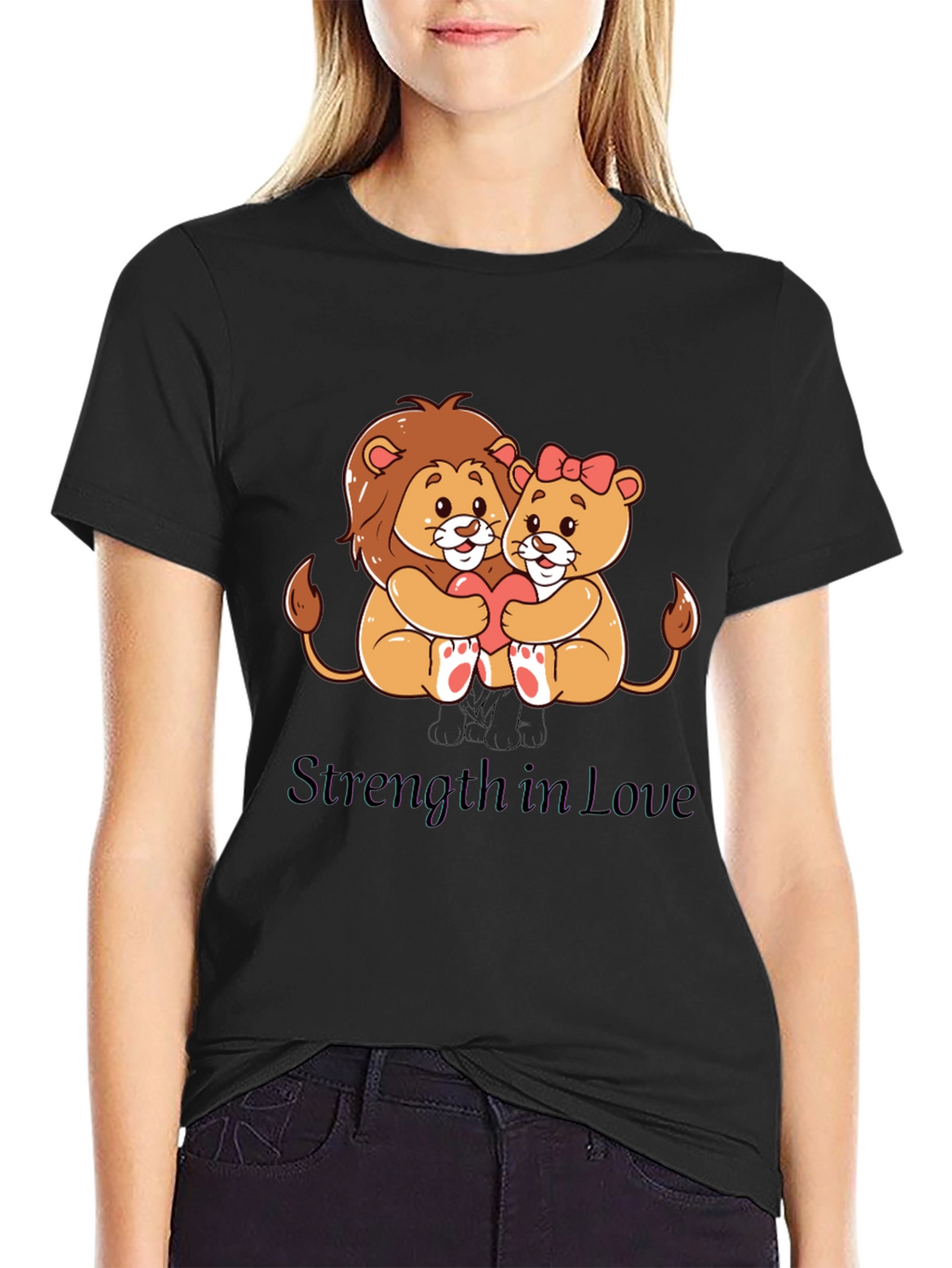 Lion Love T-Shirt - Strength in Love Design