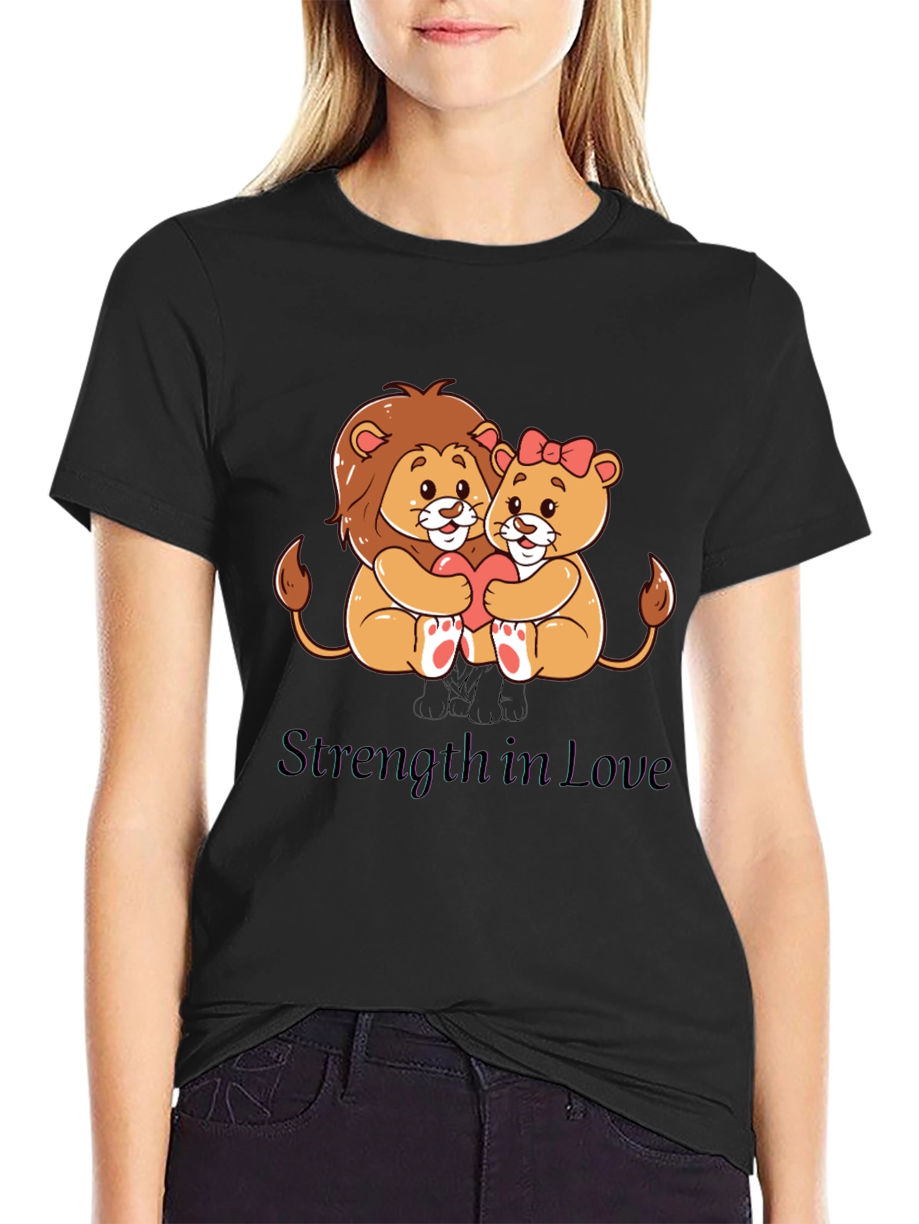 Lion Love T-Shirt - Strength in Love Design