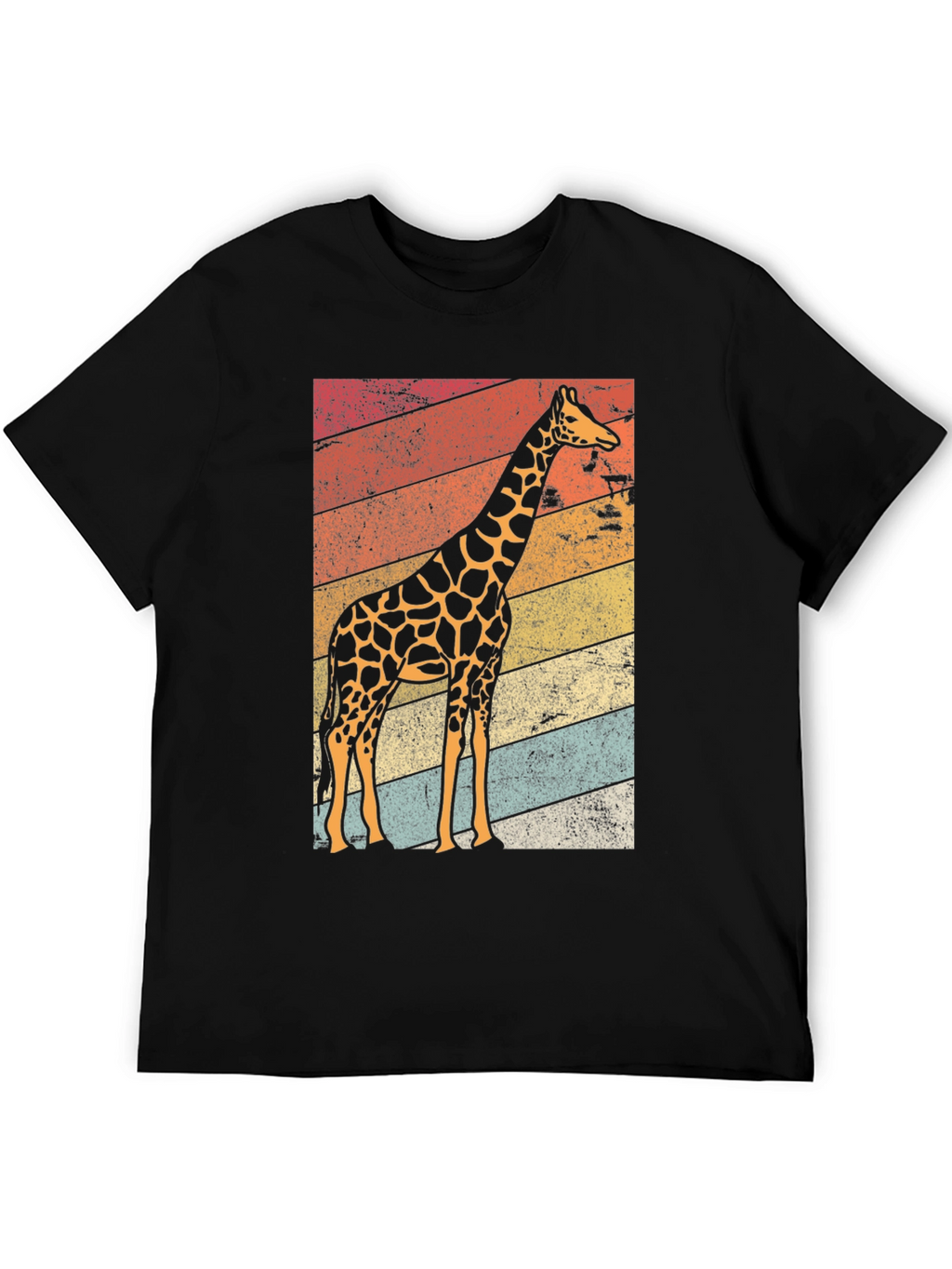 Retro Giraffe Graphic Tee - Cool Animal Print T-Shirt