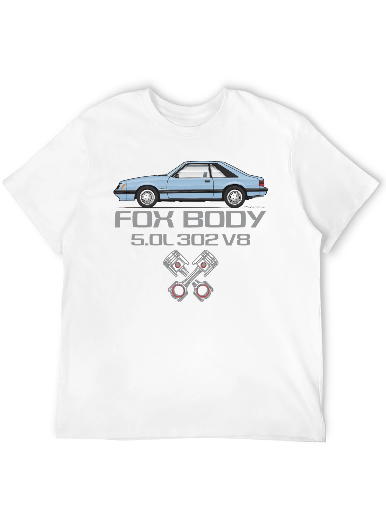 Fox Body 5.0L 302 V8 Car Enthusiast T-Shirt