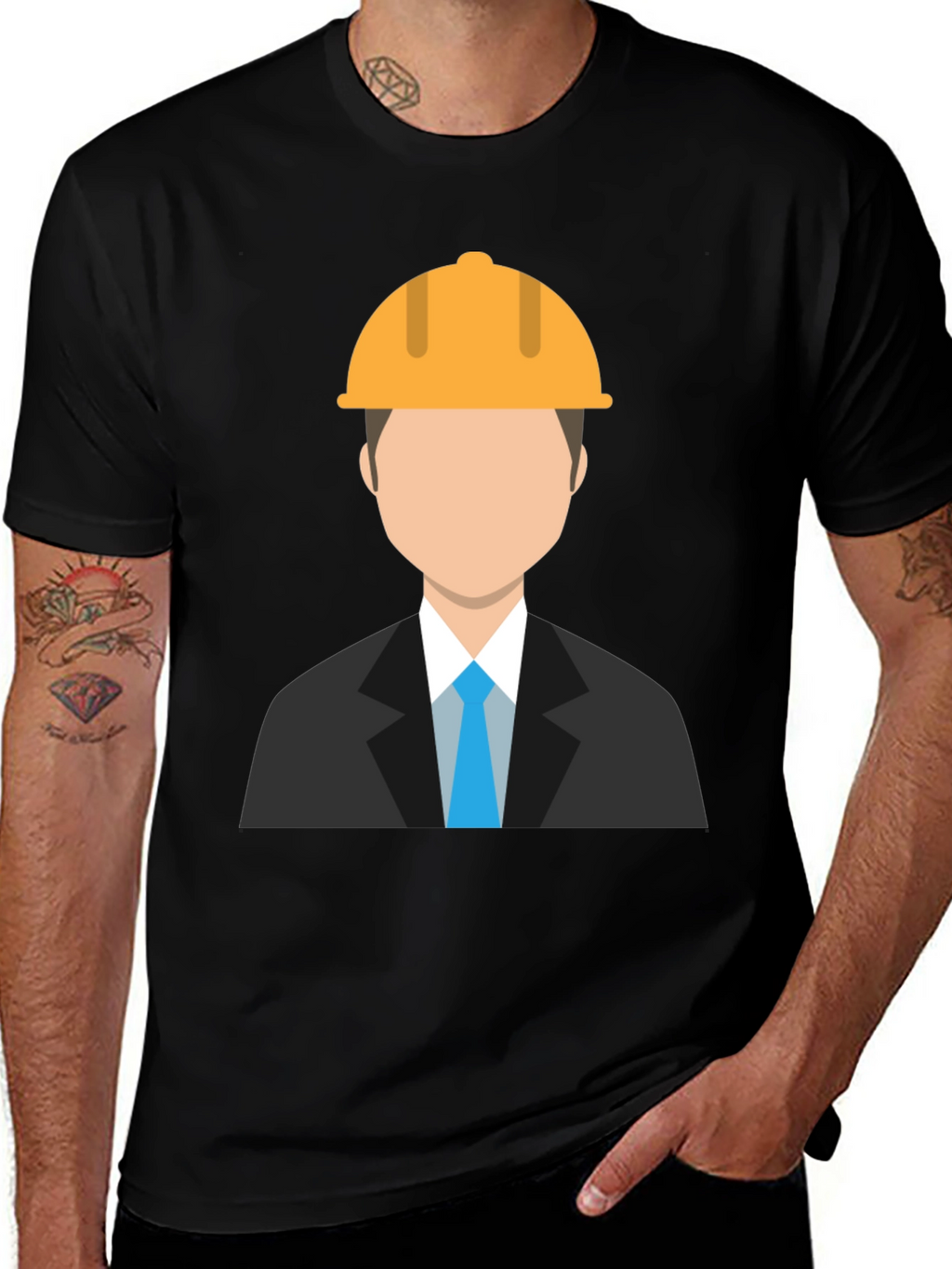 Engineer Graphic T-Shirt - Black