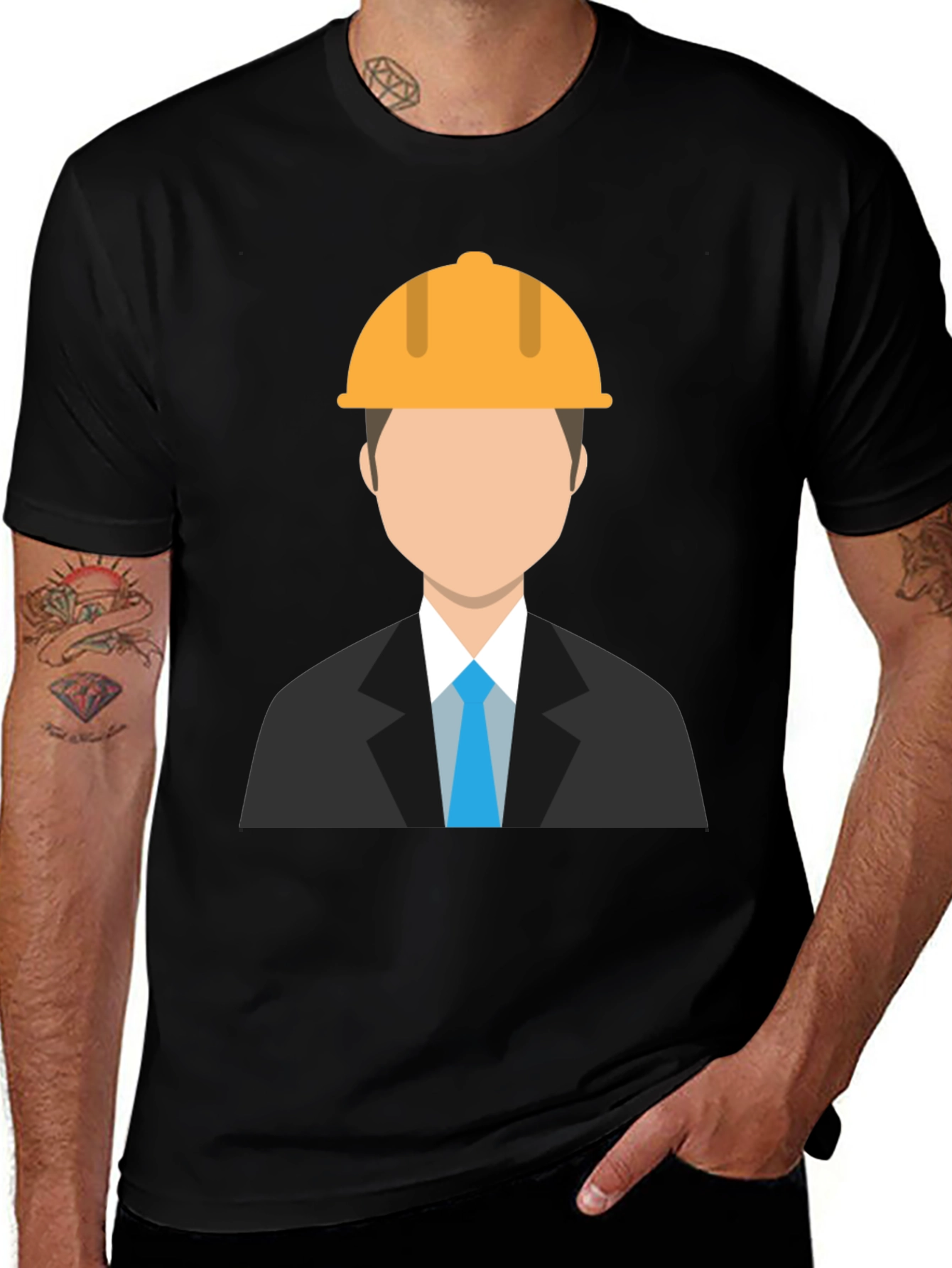 Engineer Graphic T-Shirt - Black
