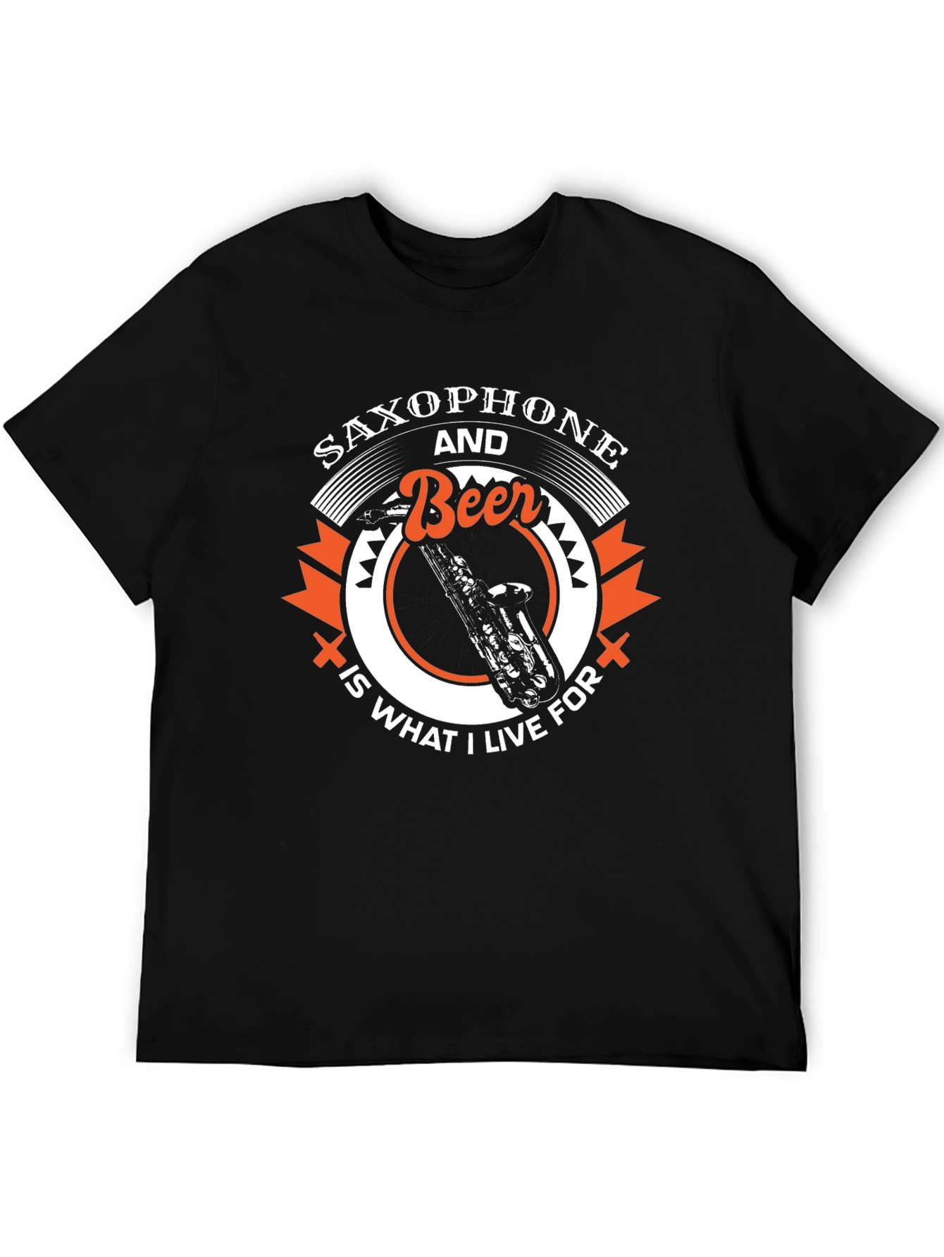 Saxophone and Beer T-Shirt - Music Lover Tee