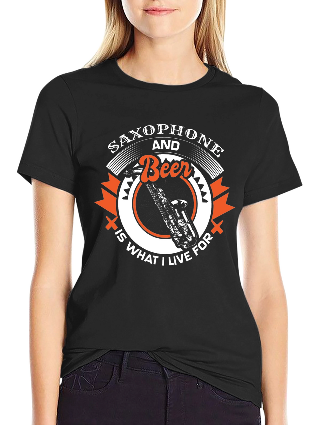Saxophone and Beer T-Shirt - Music Lover Tee