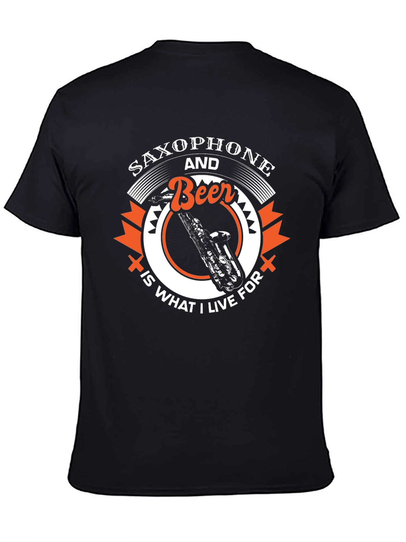 Saxophone and Beer T-Shirt - Music Lover Tee