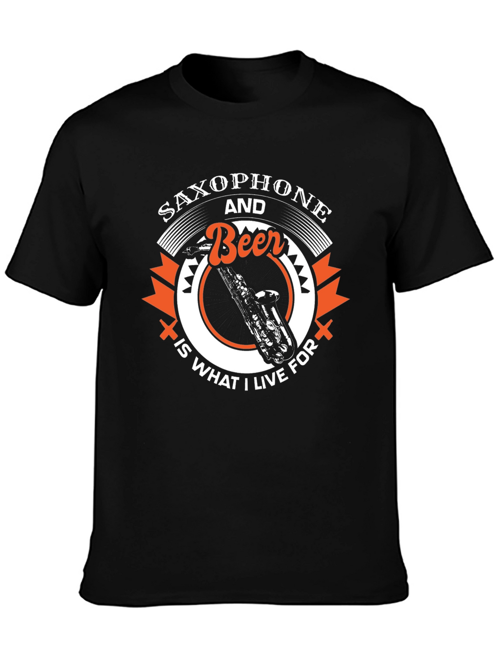 Saxophone and Beer T-Shirt - Music Lover Tee