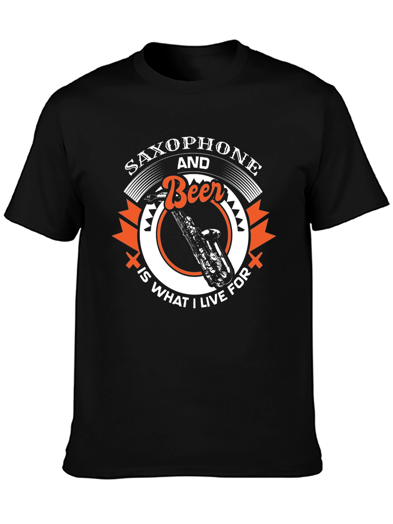 Saxophone and Beer T-Shirt - Music Lover Tee
