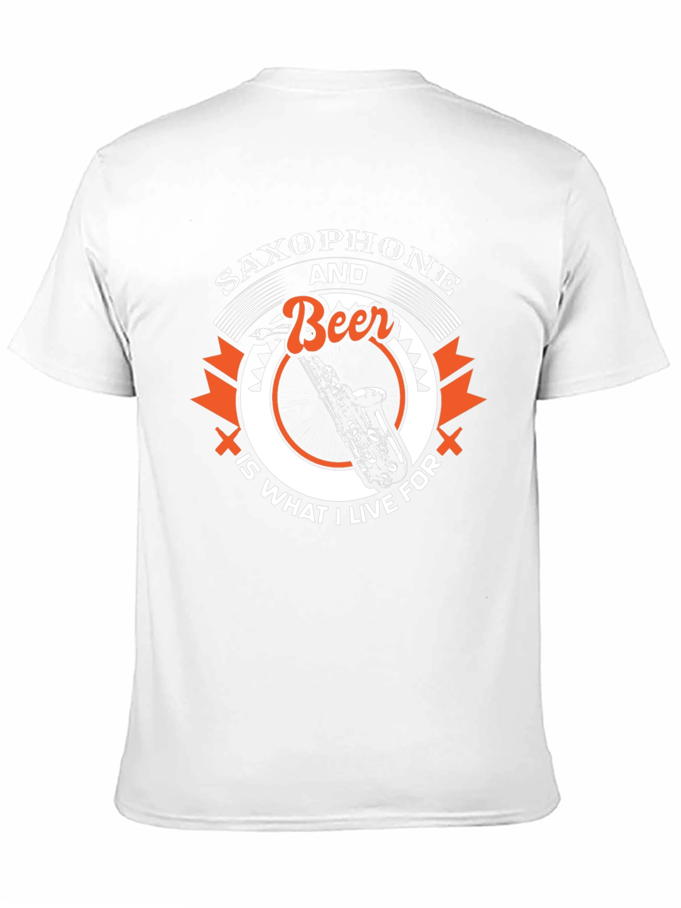Saxophone and Beer T-Shirt - Music Lover Tee