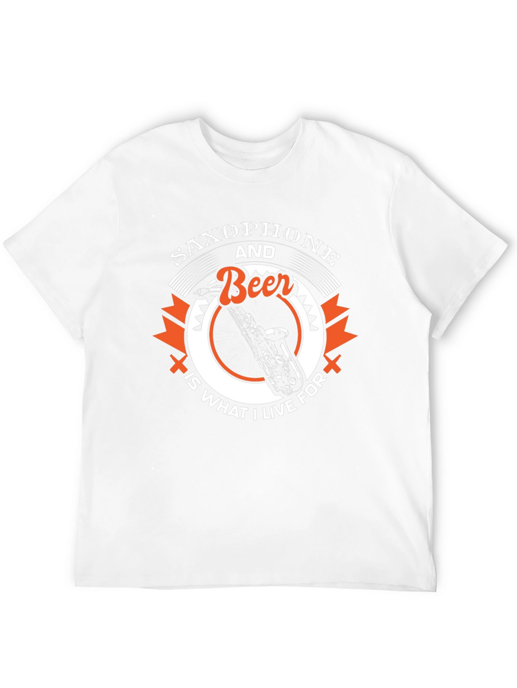 Saxophone and Beer T-Shirt - Music Lover Tee