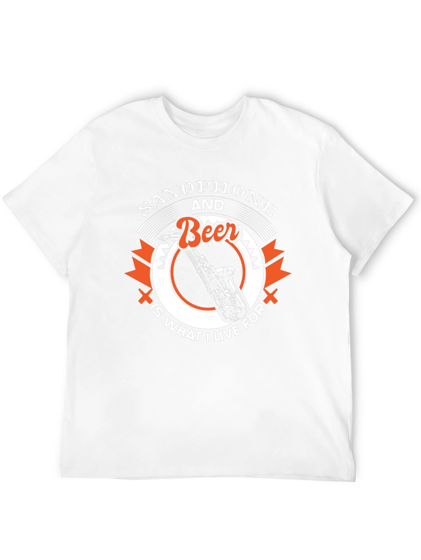 Saxophone and Beer T-Shirt - Music Lover Tee