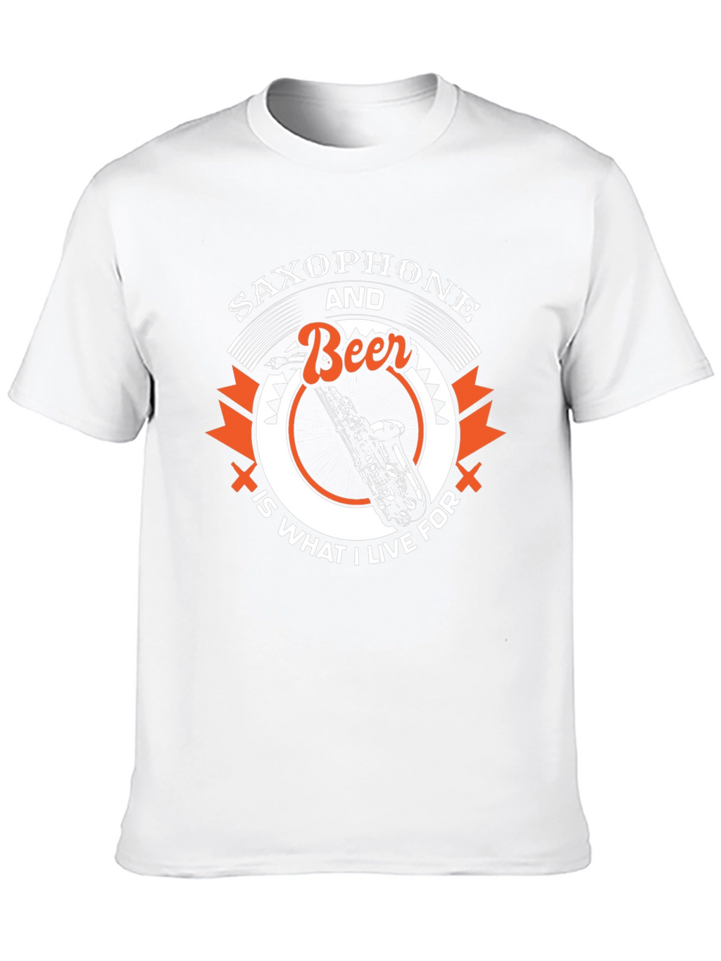 Saxophone and Beer T-Shirt - Music Lover Tee