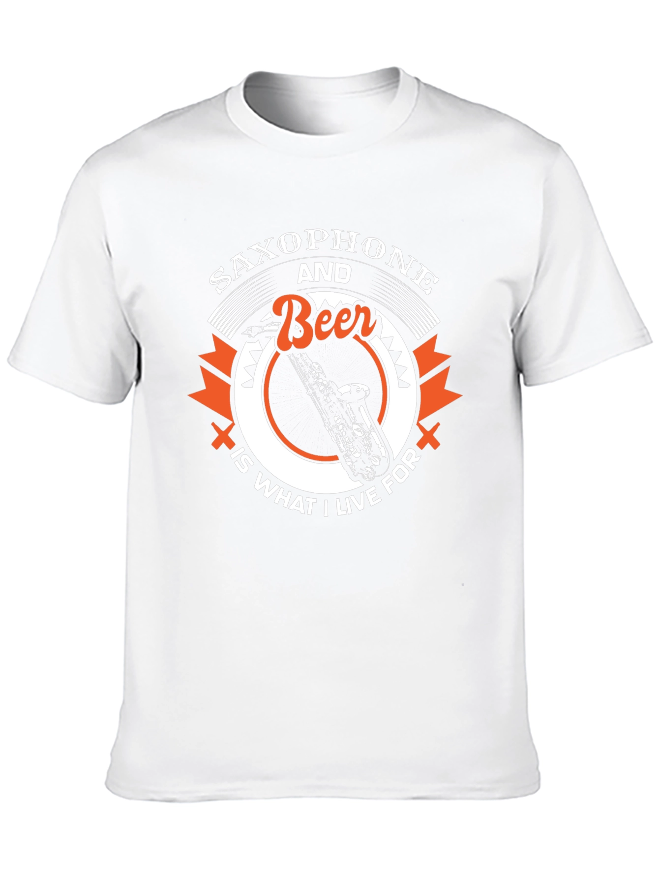 Saxophone and Beer T-Shirt - Music Lover Tee