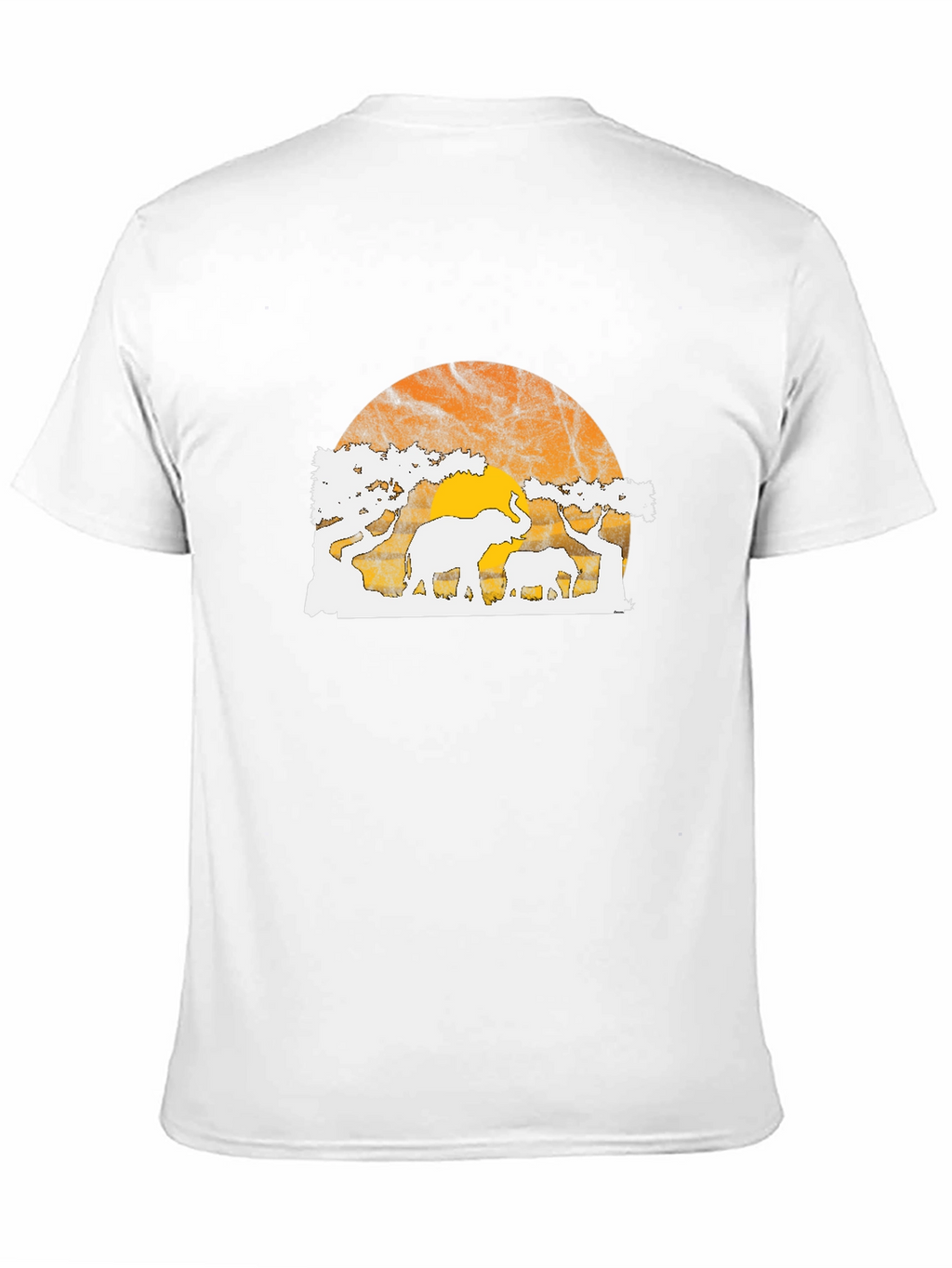 Elephant Sunset Graphic Tee - Black
