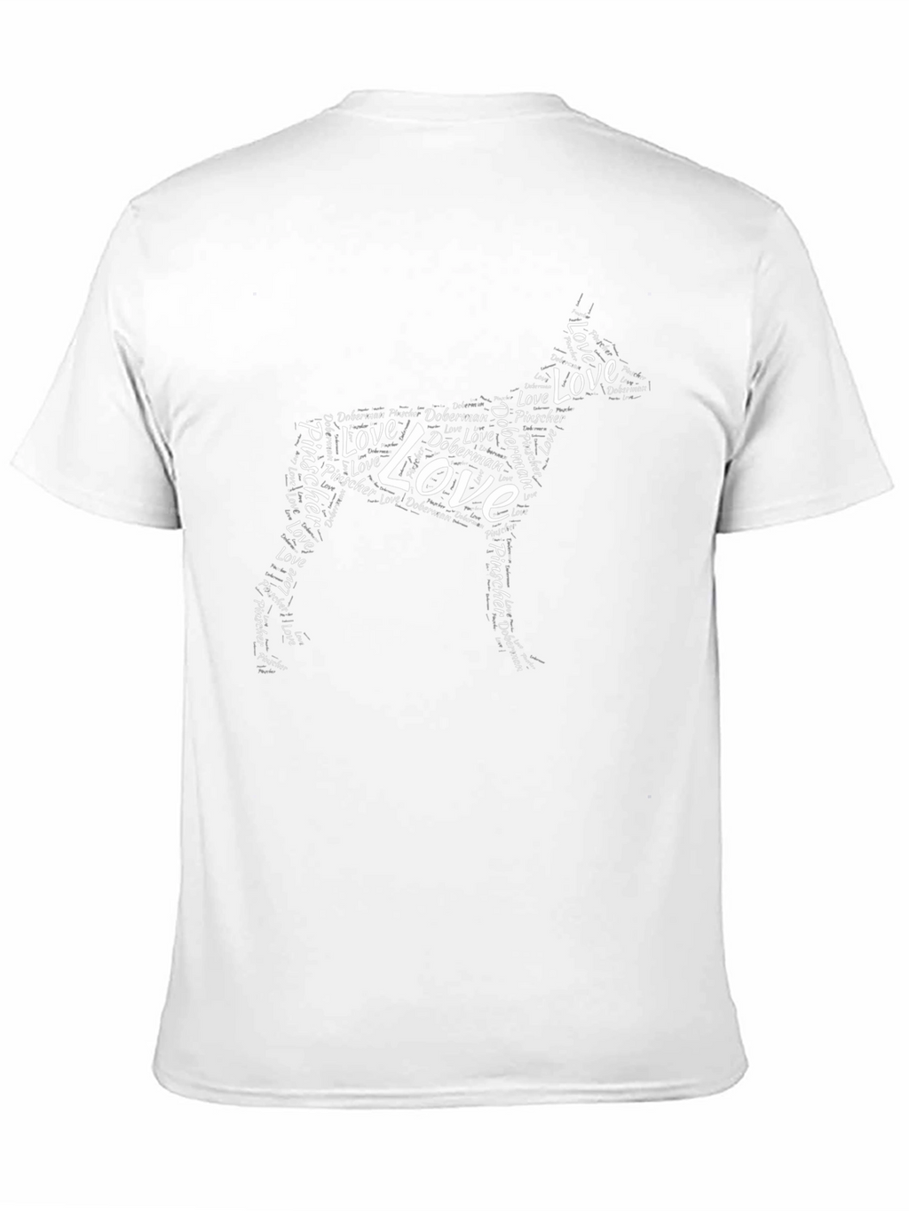 Doberman Love Word Art Black T-Shirt