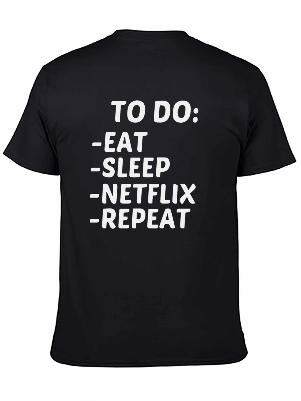 Eat Sleep Netflix Repeat Funny Graphic T-Shirt