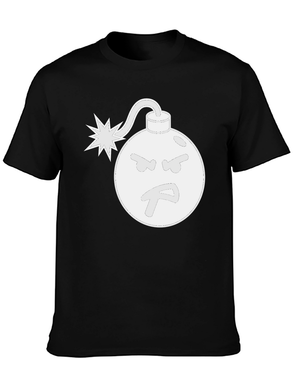 Angry Bomb Graphic Tee - Black Cotton T-Shirt